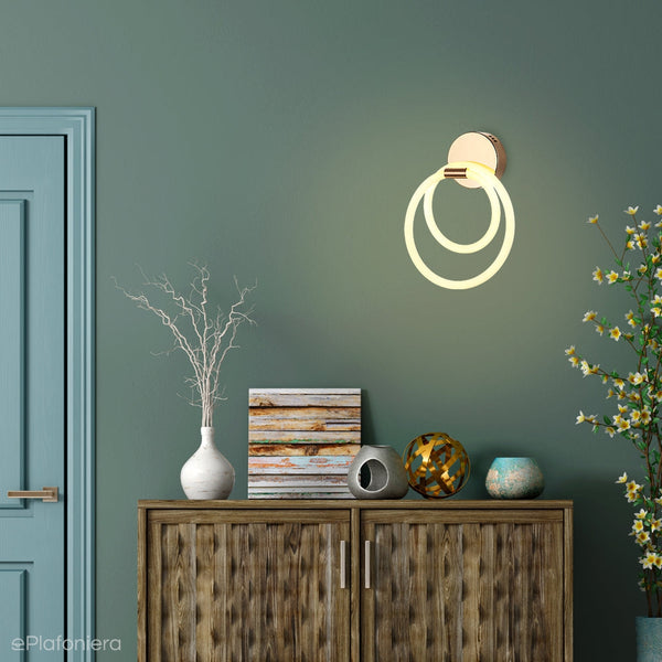 Настінний світлодіодний світильник сучасний, для вітальні, спальні (золотий) Lucea 80391-07-W01-FG PARADAS