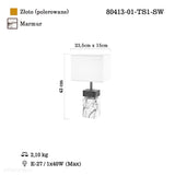 Настільна лампа (43см, золото, мармур, дерево) Lucea 80413-01-TS1-SW, ETEN