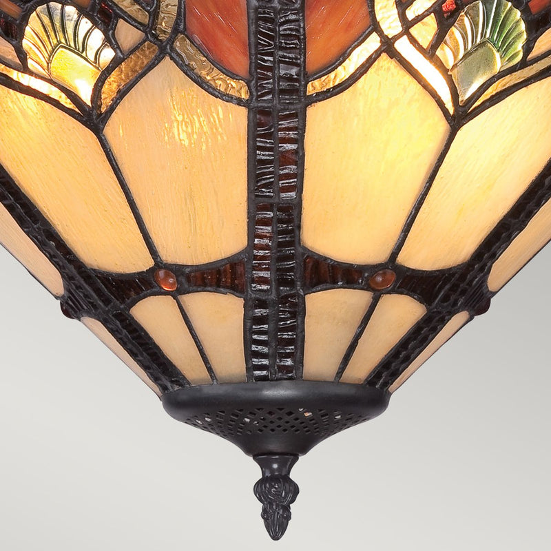 Стельовий вітражний світильник Tiffany Cambridge, Quoizel