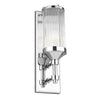 Світильник для ванної кімнати, висота 38см, скляна стінка - бра хром (G9 1x4W) Feiss (Paulson)