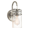 Настінний світильник з плафоном (нікель) бра для кухні-вітальні 1xE27, Kichler (Brinley)