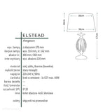 Настільна лампа Premium Aegean (стара латунь) - Elstead, 57см (1xE27)