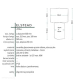 Керамічна настільна лампа Alba (ручна робота) для вітальні / кабінету / спальні - Elstead (1xE27)