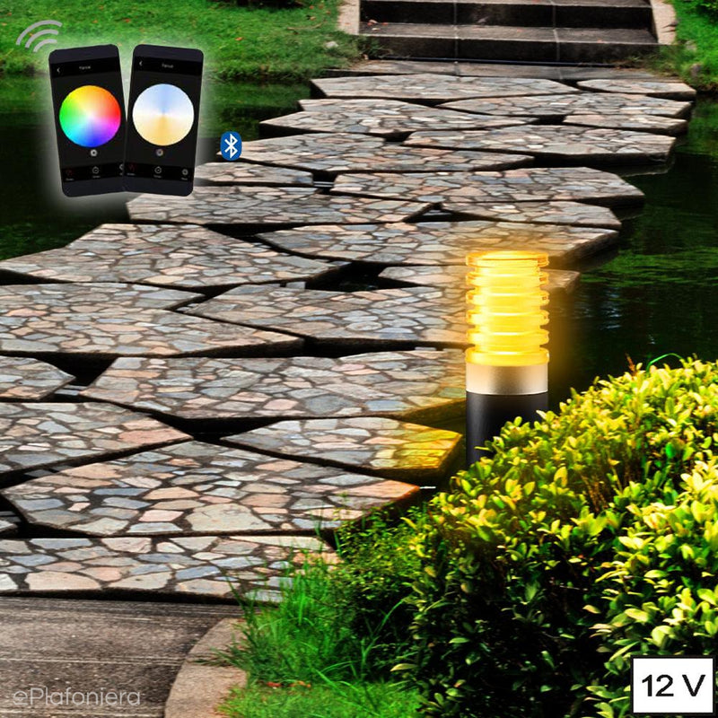 Світильник стоячий 40см зовнішній садовий стовп IP 44 (5W, Smart RGB+3000K-6000K) (12V LED система) Arco
