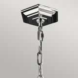 Світильник підвісний металевий 62см (ажурна куля - нікель) для кухні, вітальні, спальні (6xE14) Feiss (Corinne)