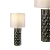Торшер 65см - настільна лампа (графіт кераміка) для спальні, вітальні (1xE27) Elstead (Barbican)