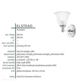 Світильник Austen для ванної кімнати (латунь/хром/нікель) - Elstead (G9 1x4W / теплий колір / IP44)