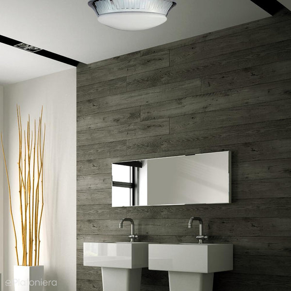 Стельовий світильник 39см (хром) - стельовий світильник для ванної, вітальні, спальні (GX53 9W) Elstead (Whitby)