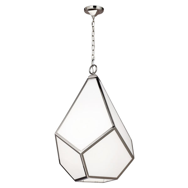 Підвісний світильник - діамант 34см (акрил, нікель) для спальні вітальні (1xE27) Feiss (Діамант)