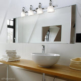 Настінний світильник хромований - 4 лампи (83х24см), для ванної, вітальні, спальні (G9 4х4W) Kichler (Cora)