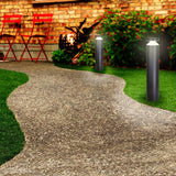 Круглий сучасний стовп 50/75см - вуличний садовий світильник графітовий (LED 6W, 440lm) SU-MA (Delta)