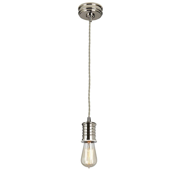 Світильник - підвісна лампочка (нікель 1xE27) для спальні, вітальні, кухні Elstead (Douille)