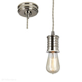 Світильник - підвісна лампочка (нікель 1xE27) для спальні, вітальні, кухні Elstead (Douille)