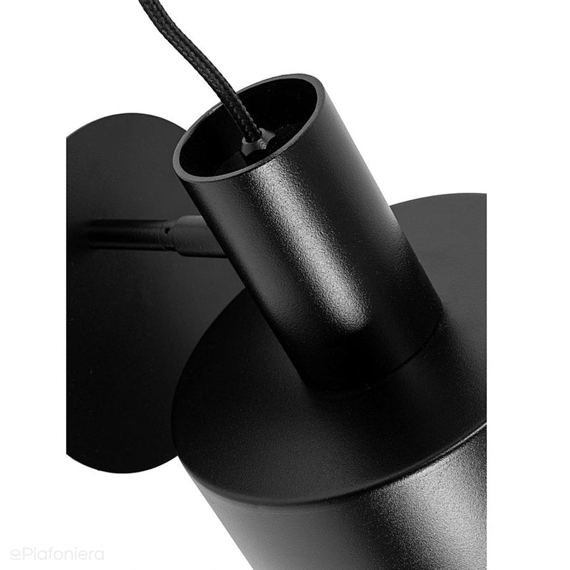 Чорний настінний рефлекторний світильник - Enkel - настінний світильник для кухні, вітальні та спальні, Ummo