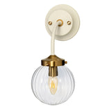 Настінний світильник Cream - скляна куля (1xE14) для вітальні, спальні, кухні Elstead (Космос)