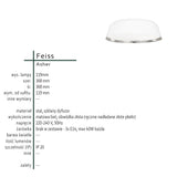 Білий стельовий світильник з хорошою освітленістю метал для кухні вітальні 3хЕ14 Фейс (Ашер)