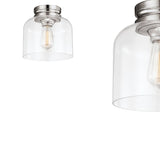 Світильник стельовий скляний 23см (нікель полірований) стельовий світильник для вітальні, спальні (1xE27) Feiss (Hounslow)