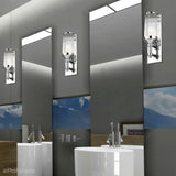 Світильник для ванної кімнати, висота 38см, скляна стінка - бра хром (G9 1x4W) Feiss (Paulson)