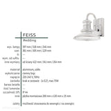 Промисловий настінний світильник Redding для дому та саду IP 44 (23/30/38см) - Feiss (1xE27)