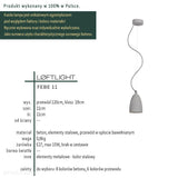 Бетонний підвісний світильник - сучасний промисловий, для вітальні (1xE27) (11 лютого) Лофтлайт