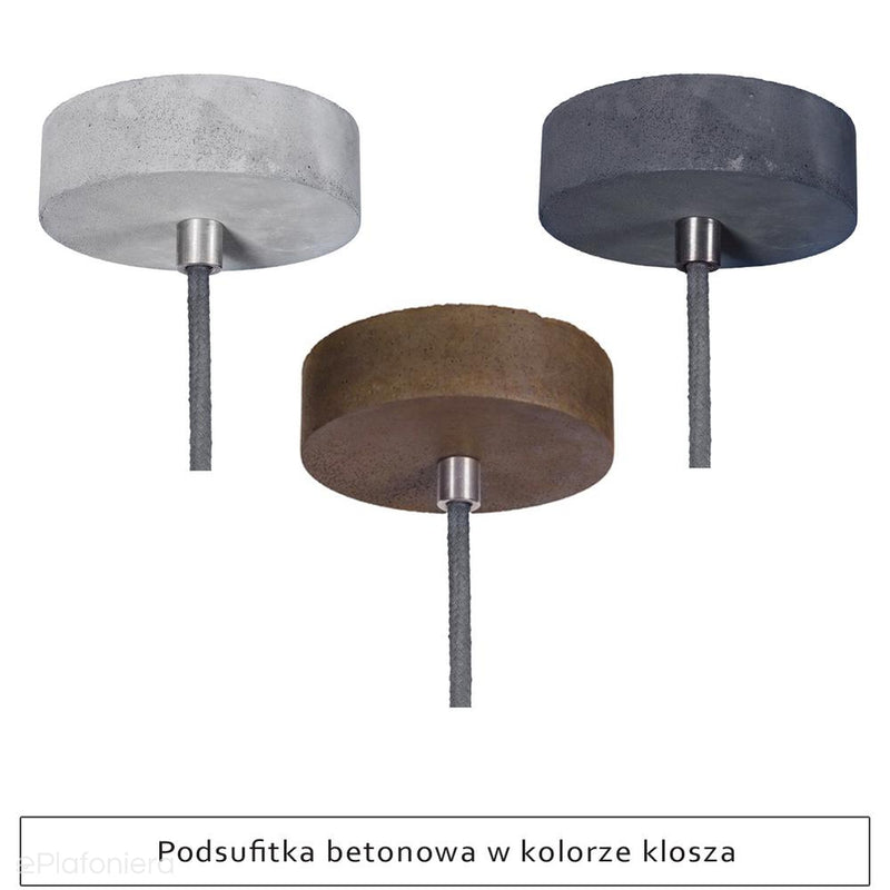 Двоколірний бетонний світильник - сучасний промисловий підвісний світильник, для кухні вітальні (1xE27) (Korta 1) Лофтлайт