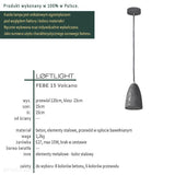 Бетонний підвісний світильник - сучасний промисловий, для вітальні (1xE27) (Febe Volcano 15) Loftlight
