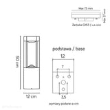 Сучасний садовий стовп Fan square з IP54 - зовнішній світильник SU-MA (50/80 см)