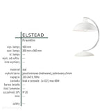 Металевий вінтажний світильник лофт - кремовий стоїть на столі (1xE27) Elstead (Franklin)