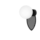 Чорний мінімалістичний настінний світильник Fyllo B ball - для вітальні, спальні, кухні, ванної Ummo