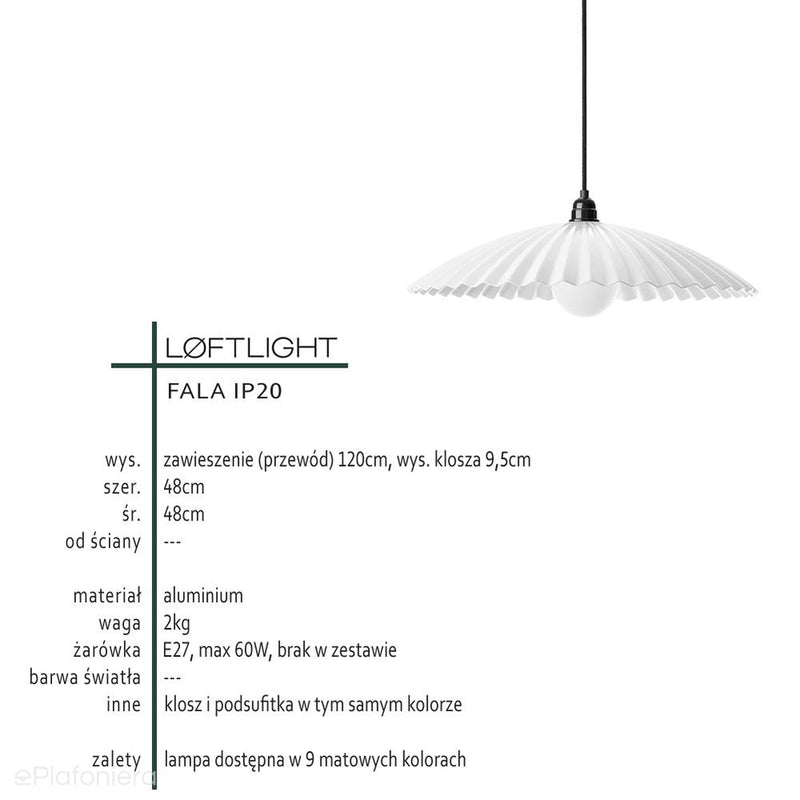 Підвісний світильник лофт Fala - Loftlight 48см (1x E27)