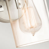 Настінний світильник з плафоном (нікель) бра для кухні-вітальні 1xE27, Kichler (Brinley)