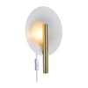 Фуріка | Білий настінний світильник з латунним покриттям і вимикачем | Дизайн для людей