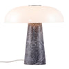 Глянцевий | Мармурова сіра настільна лампа з вимикачем і скляним абажуром | Дизайн для людей