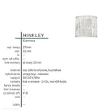 Настінний світильник з кристалами Gemma - Hinkley (вінтажний коричневий, бурштин, кристали) 31x28см / 2xE14