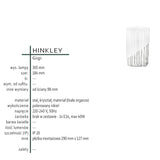 Кришталевий настінний світильник для спальні вітальні 1xE14 Hinkley (Gigi)