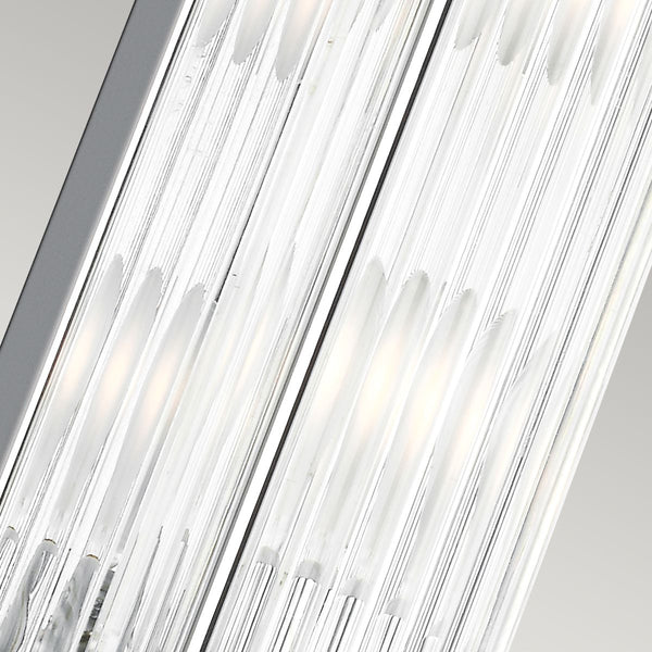 Світильник для ванної, висота 74см, скляна стінка - настінний хром (G9 4x4W) Feiss (Paulson)