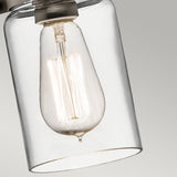 Підвісний світильник зі скляним плафоном (стара бронза) для кухні-вітальні 1xE27, Kichler (Brinley)
