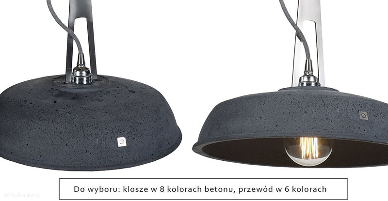 Бетонний підвісний світильник - сучасний промисловий, для спальні вітальні (1xE27) (Industriola) Loftlight