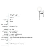 Настінний світильник хромований для ванної, Jasper - Kichler (IP44)
