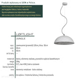 Підвісний світильник бетонний - сучасний промисловий 60см, для спальні вітальні (1xE27) (Джунглі) Лофтлайт