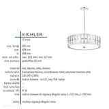 Світильник сучасний підвісний 60см (абажур - дерево) для вітальні, спальні, кухні (4xE27) Kichler (Cirus)