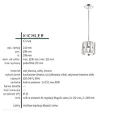 Сучасний підвісний світильник 20см (абажур - дерево) для вітальні, спальні, кухні (1xE27) Kichler (Cirus)