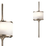 Настінний світильник для ванної / спальні / вітальні Mona - Kichler (висота 56/76см, G9 2x4W, олов'яний)