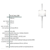 Настінний світильник для ванної / спальні / вітальні Mona - Kichler (висота 56/76см, G9 2x4W, олов'яний)