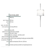 Настінний світильник для ванної, спальні, вітальні висота 56/76 см (латунь) (G9 2x4W) Kichler (Mona)