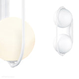 Стильний білий настінний світильник для вітальні, спальні та ванної - Koban E, Ummo
