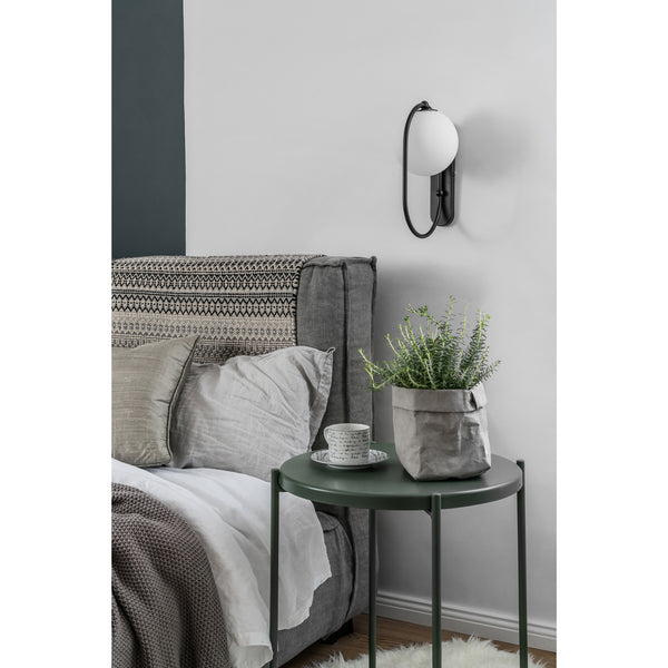 Чорний настінний світильник для вітальні, спальні, кухні та ванної - Koban D, Ummo
