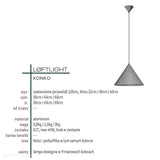 Світильник металевий підвісний Konko Light - Loftlight (30/45/60см 1xE27)