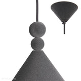 Світильник підвісний металевий - замша, для спальні вітальні (30/45см 1xE27) (Konko Velvet Kule) Лофтлайт