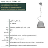 Бетонний світильник для кухні вітальні - підвісний сучасний промисловий (1xE27) (Kopa 36) Лофтлайт